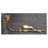Antique Swiss Gesteckpfeife Porcelain Pipe