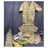 Vntg Boy Scout Uniforms w Patches & Accessories