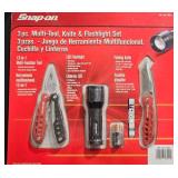 Sealed Snap-on Tool & Knife Set w Flashlight
