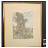 Duncan McLaurin Framed WatercolorPainting, 1921