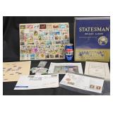 Stamp Collection w Statesman Album +
