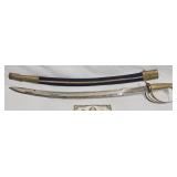India Camel Head Dress Sword w Velvet Scabbard
