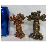 Abstract Copper & Brass Tree Sculptures