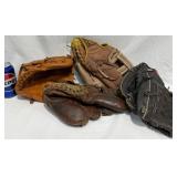 4 Baseball Gloves -Wilson, Rawlings, MAG +