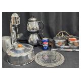 Vntg Chrome Kitchen Appliances - Coffee Pot +
