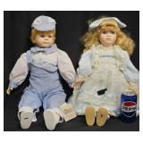 2 Porcelain Dolls - Paradise Galleries Boy+