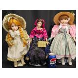 3 Porcelain Dolls - Seymour Mann +