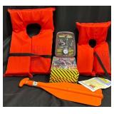 Justa Tube River Tube, Life Vests, Paddle, Guage
