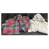Wrangler Quilted Shirt & Carhartt Hoodie Sz 4XL