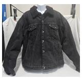 Levi's Black Denim Sherpa Lined Jacket Sz XL