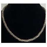 Sterling Silver Byzantine ChainNecklace 42.8 Gram