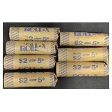 7 Rolls Jefferson Nickels