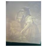 Belleek Porcelain Girl at Wall Lithophane