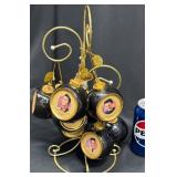 Elvis Presley Porcelain Ornaments w Stand