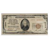 1929 BofA $20 San Francisco Note w Red Seal