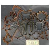 Vintage Metal Cookie Cutters w Various Shapes