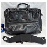 Tumi Black Leather Laptop Bag Briefcase