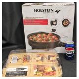 Holstein Electric Skillet & Bamboo Serving Tray
