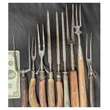 Vintage Forks w Wooden & Metal Handles