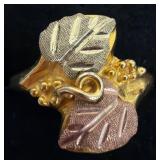 10KT Yellow & Rose Gold Leaf Ring Sz 6
