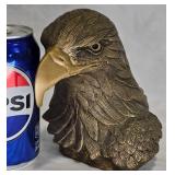 Bronze-Colored Eagle Head Sculpture