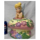 Vntg Disney Tinkerbell Mushroom Cookie Jar