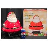 Hand-Painted 2-Pc Santa Cookie Tray