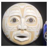 Handcrafted Tlingit Yellow Cedar Moon Spirit Mask