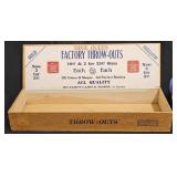 Vintage Dixie Queen Factory Throw-Outs Cigar Box