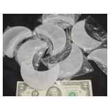 8 Selenite Crescent Moon Stones