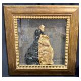 Original Angela Dallas 3D Textile Art, Framed