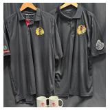 2 Blackhawks NHL Shirts & 2 Winterhawks Mugs
