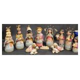 Vintage Mexican Tonala Folk Art Clay Nativity Set