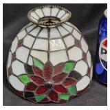PartyLite Stained Glass Poinsettia Lamp Shade