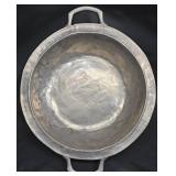 Antique Belgian Pewter Bowl w Engravings