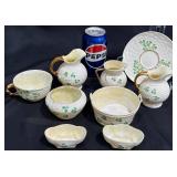 Belleek Porcelain Shamrock Pattern Dishes