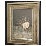 Morning Elk Lithograph Print byï¿½Joanne Lobenstein