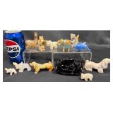 12 Miniature Carved Stone Animal Figurines