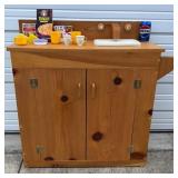 Wooden Play Kitchen w Sink & Accessories