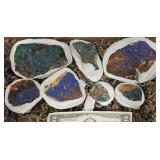 7 Natural Malachite & Azurite Mineral Specimens