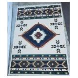 Southwestern Aztec-Style Wool Area Rug 62x90