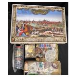 Decorative Box w Beads & Jewelry-Making Supplies