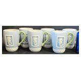 6 Pfaltzgraff Beachcomber Seahorse Mugs