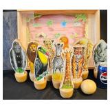 Vintage Melissa & Doug Jungle Bowling Set