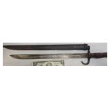 Early Arisake Type 30 Bayonet w Metal Scabbard