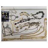 Vintage Style Jewelry w Rhinestones, Signed +