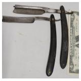 2 Vintage Straight Razors - Wostenholm+