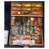 Fishing Tackle Box w Lures & Accessories