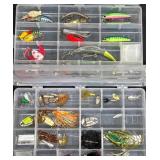 Two Boxes w Fishing Lures & Accessories