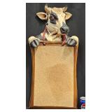 Whimsical Cow Cork Bulletin Board Wall Decor